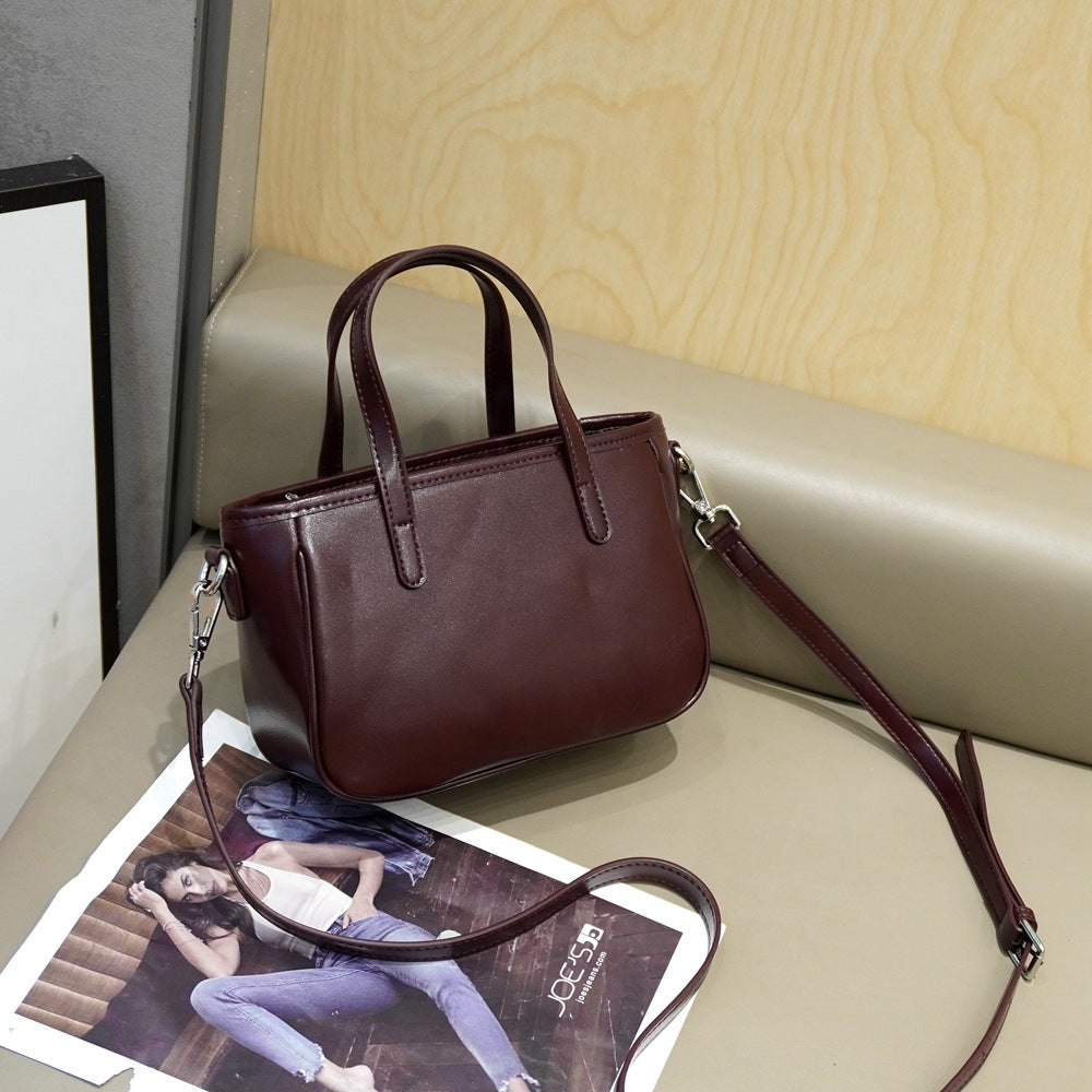 Women's Genuine Leather Vintage First Layer Vegetable Tanned Crossbody Bags