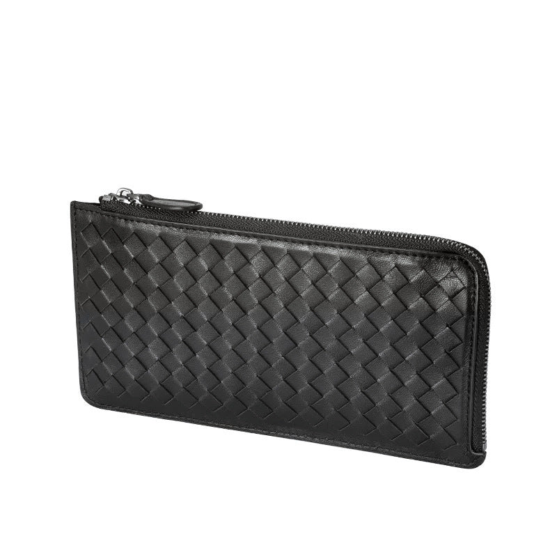 Classy Genuine Leather Lamb Certificate Long Purses