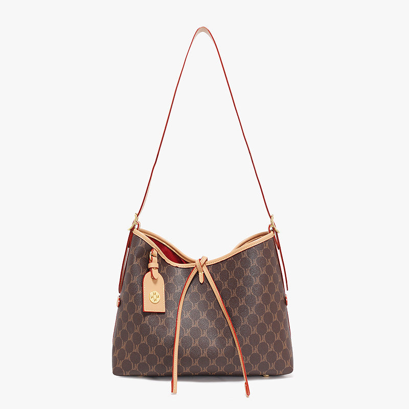 Women's High-grade Large Capacity First Layer Cowhide Armpit Bags
