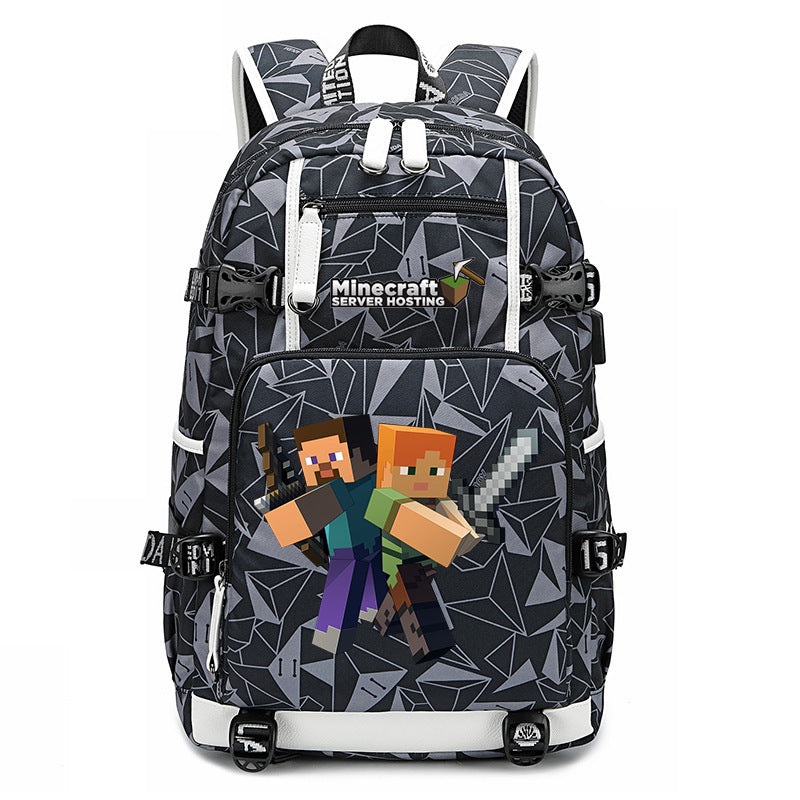 My World Surrounding The Game Printed Backpacks