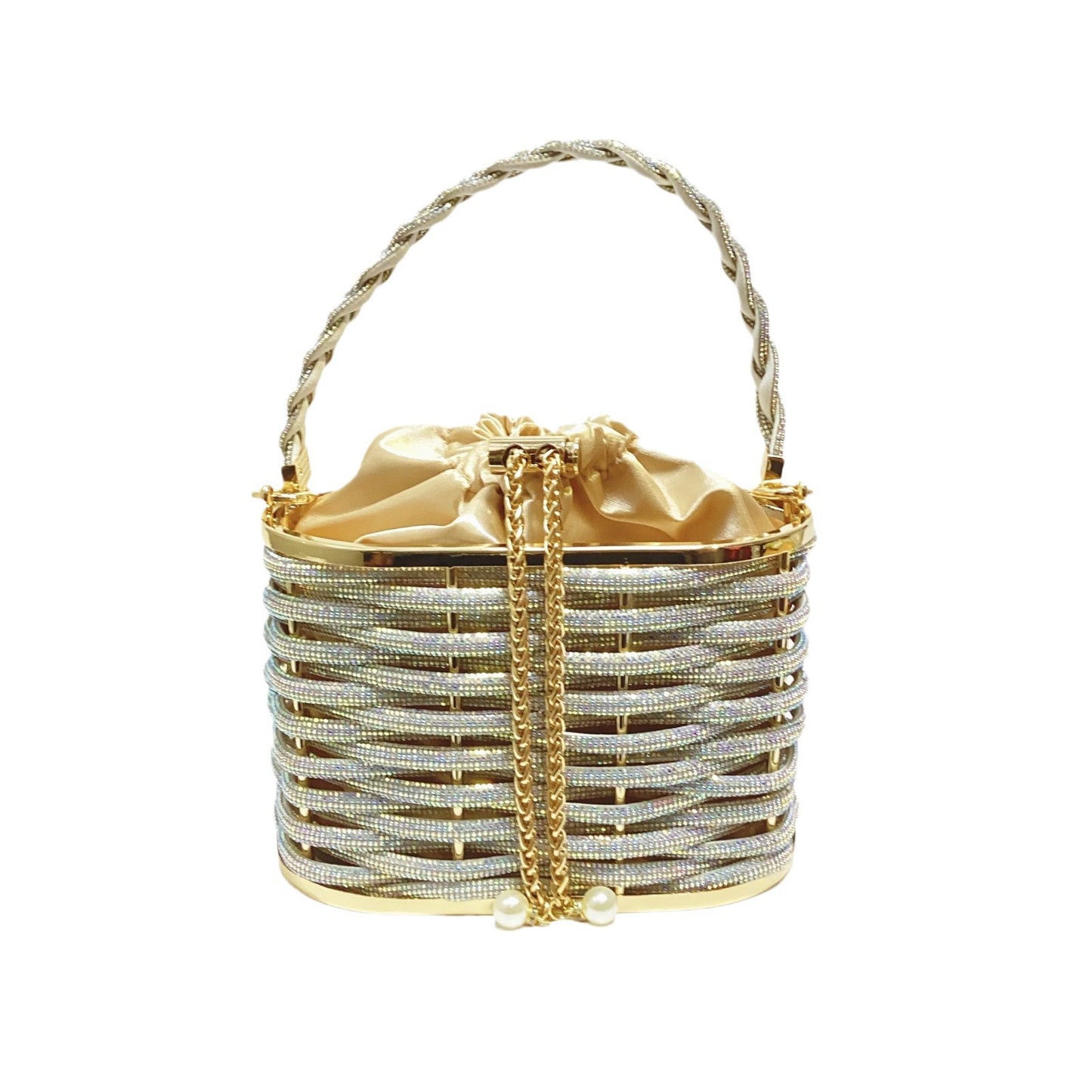 Women's Retro Shiny Diamond Rhinestone Chain Dinner Handbags