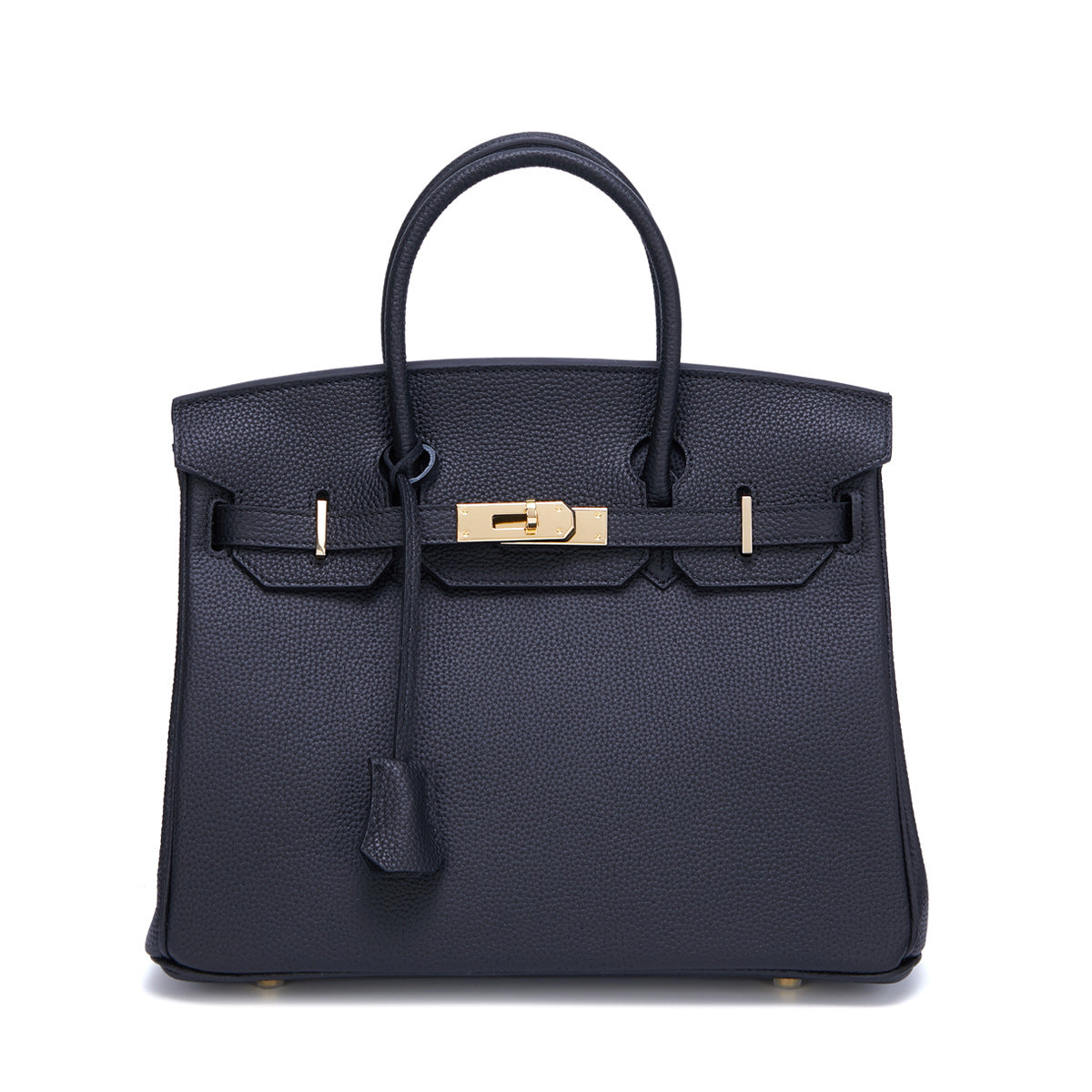 Women's Gold First Layer Cowhide Leather Large Handbags
