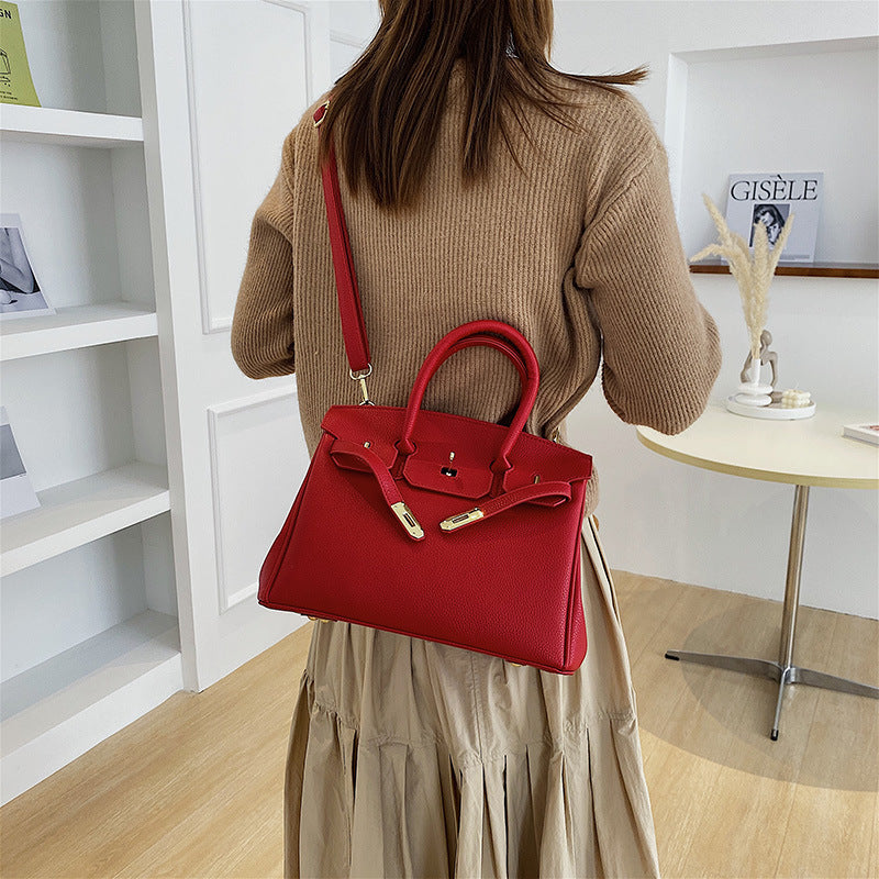 Women's High-grade Portable Platinum Kelly Large Capacity Crossbody Bags