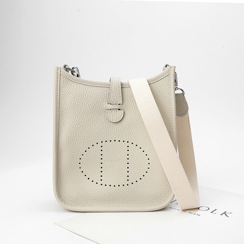 Women's First Layer Cowhide Genuine Leather Lychee Crossbody Bags