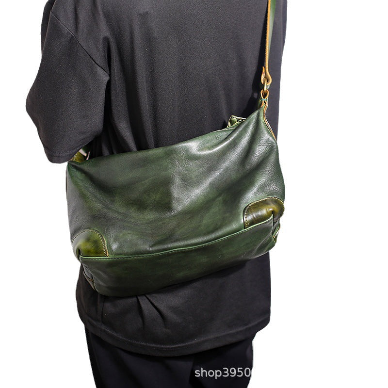 Women's Leather First Layer Korean Style Daily Simple Crossbody Bags