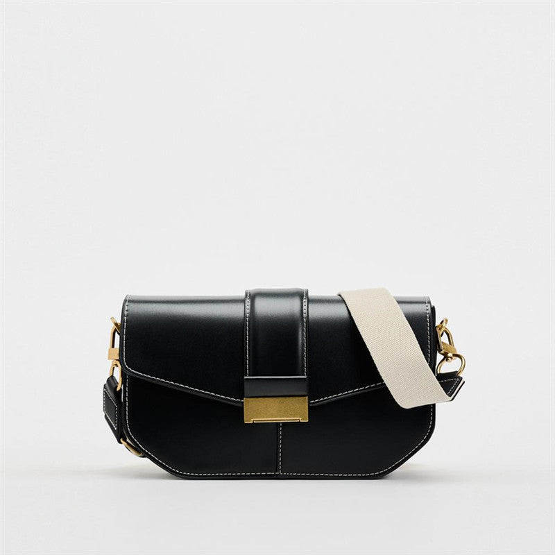 Women's Comfortable Spanish Saddle Simple Flip Crossbody Bags