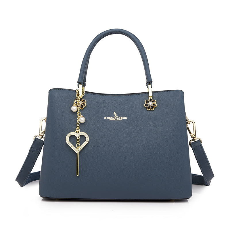 Women's Mother's Soft Leather Fashionable Portable Elegant Handbags