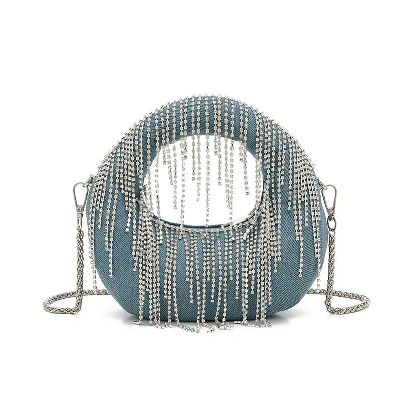 Design Full Diamond Dumpling Female Dinner Evening Bags