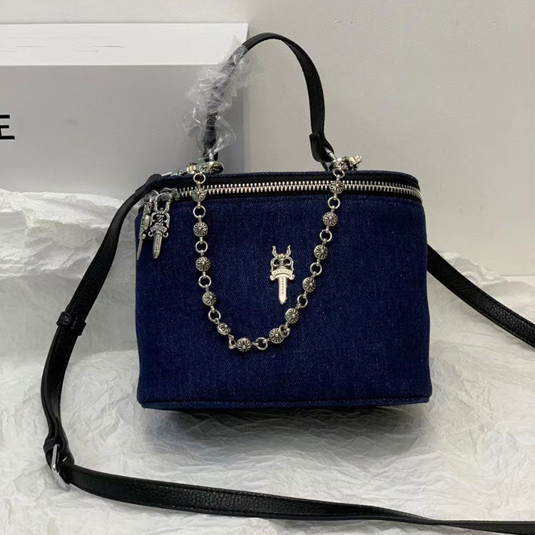 Black First Layer Cowhide High Sense Handbags