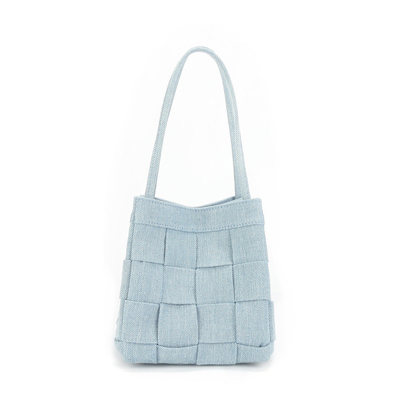 Female Niche Hand-woven Simple Fashion Canvas Shoulder Bags