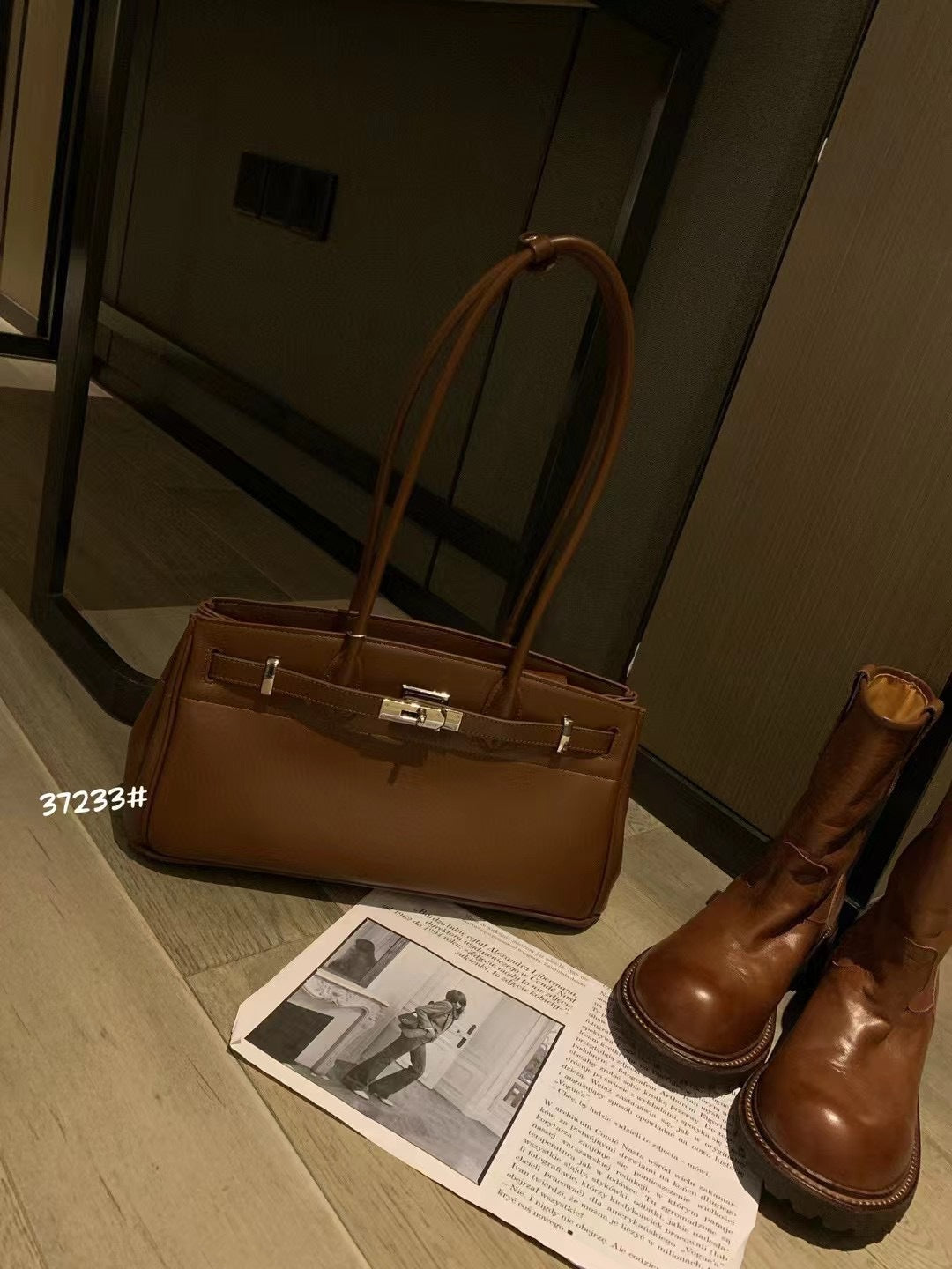 Women's Underarm Long Portable Kelly Leather Crossbody Bags