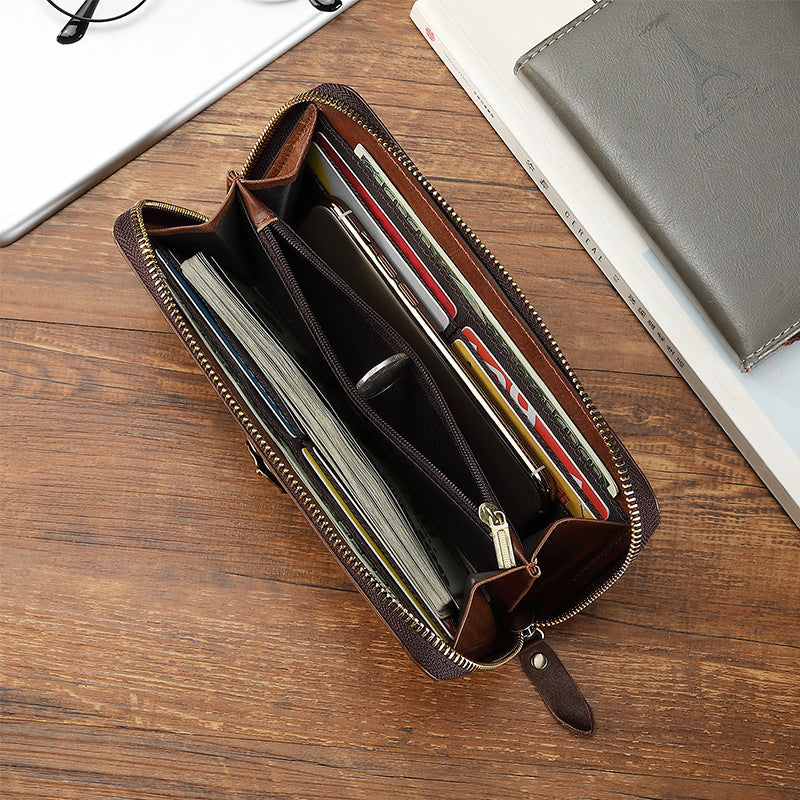 Women's & Men's & Woven Business Zipper Fashion Long Ladies Wallets