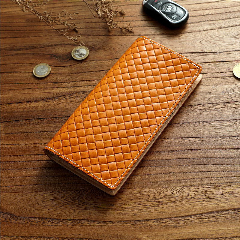 Men's Italian Long Genuine Leather First Layer Men's Wallets