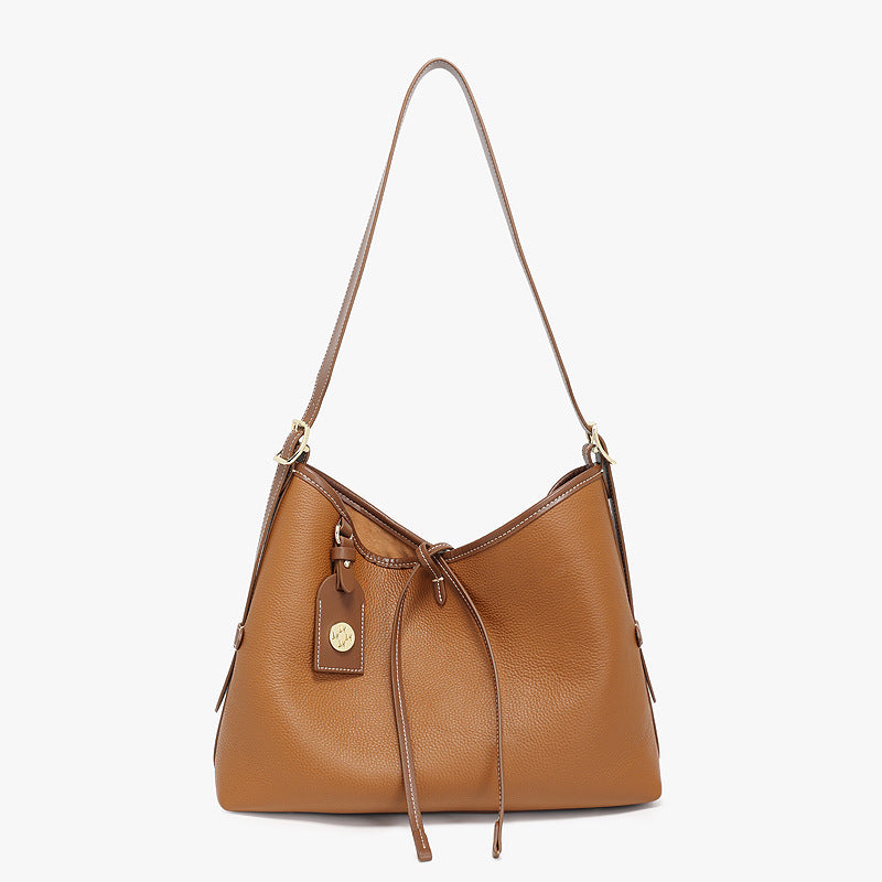 Women's High-grade Large Capacity First Layer Cowhide Armpit Bags