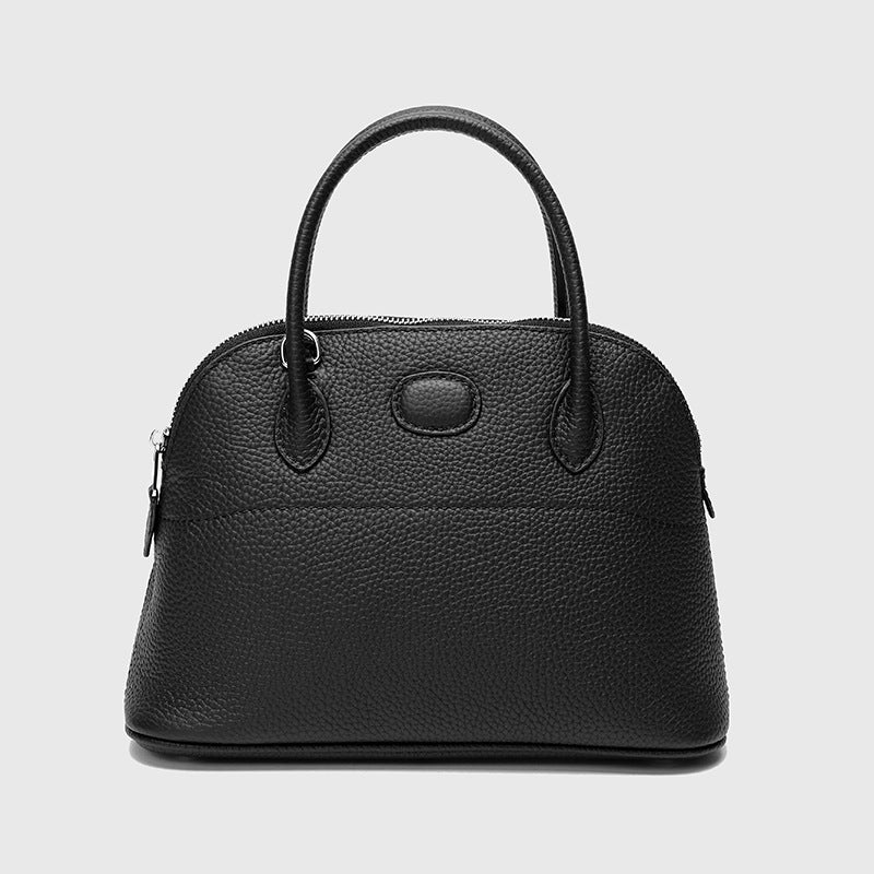 Women's Litchi Pattern First Layer Cowhide Portable Bags