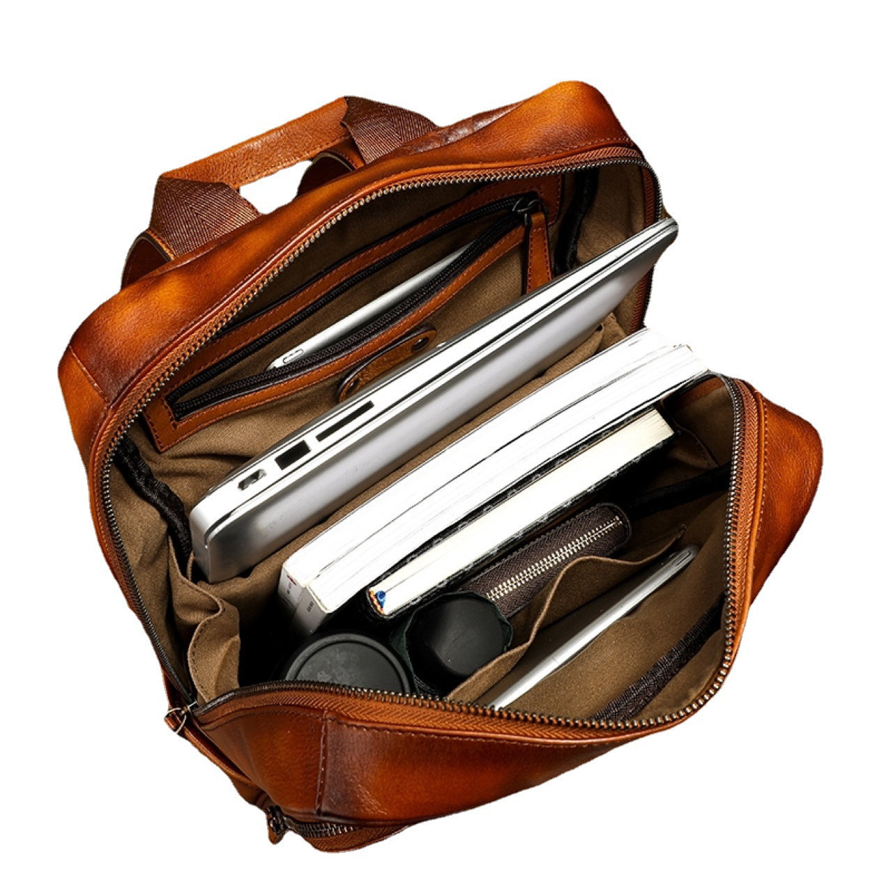 Men's Shipping First Layer Cowhide Computer Backpacks