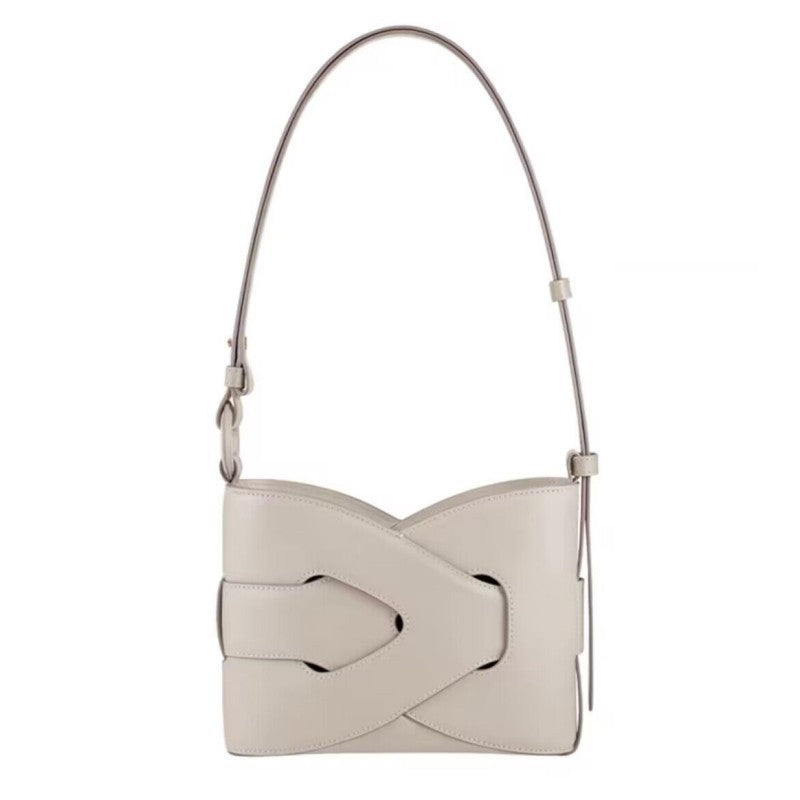 Women's Leather Geometric Design French Niche Woven Bags