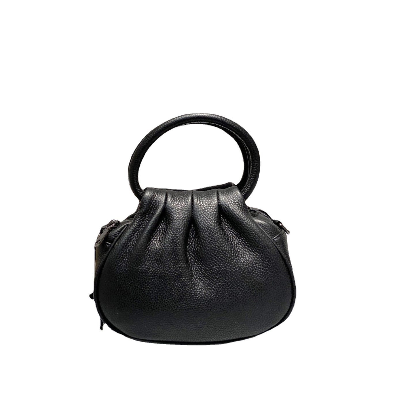 Women's Female First Layer Cowhide Leather Cloud Bags