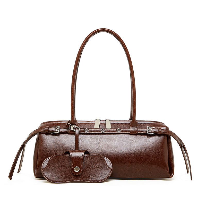 Women's Leather Niche Retro Trendy Cool Decorative Underarm Bags