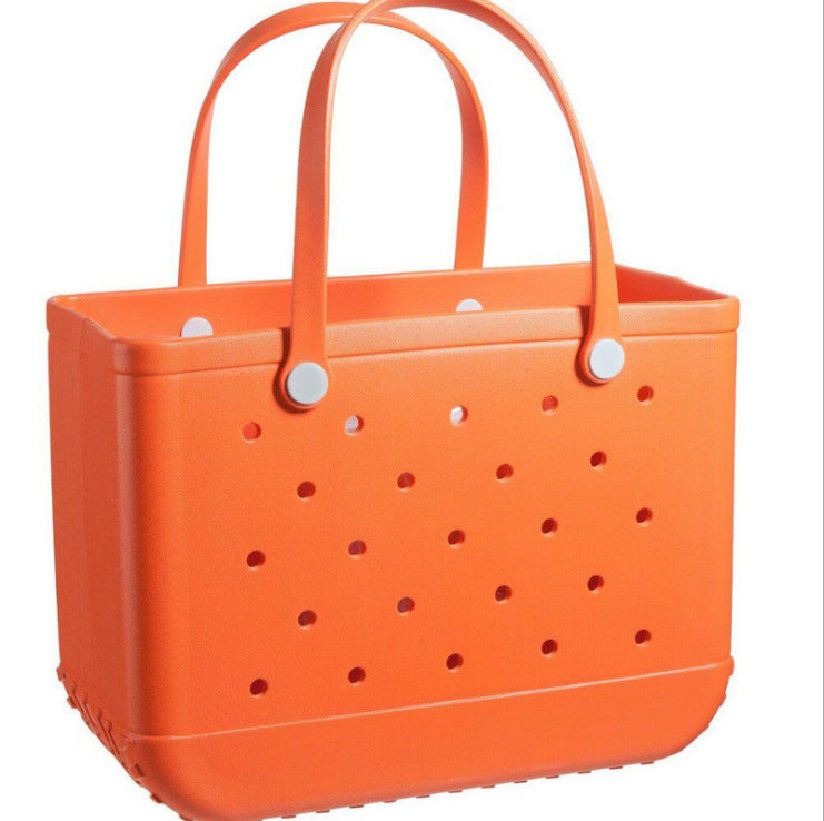 Women's Beach Printed Basket Hole Storage Bags