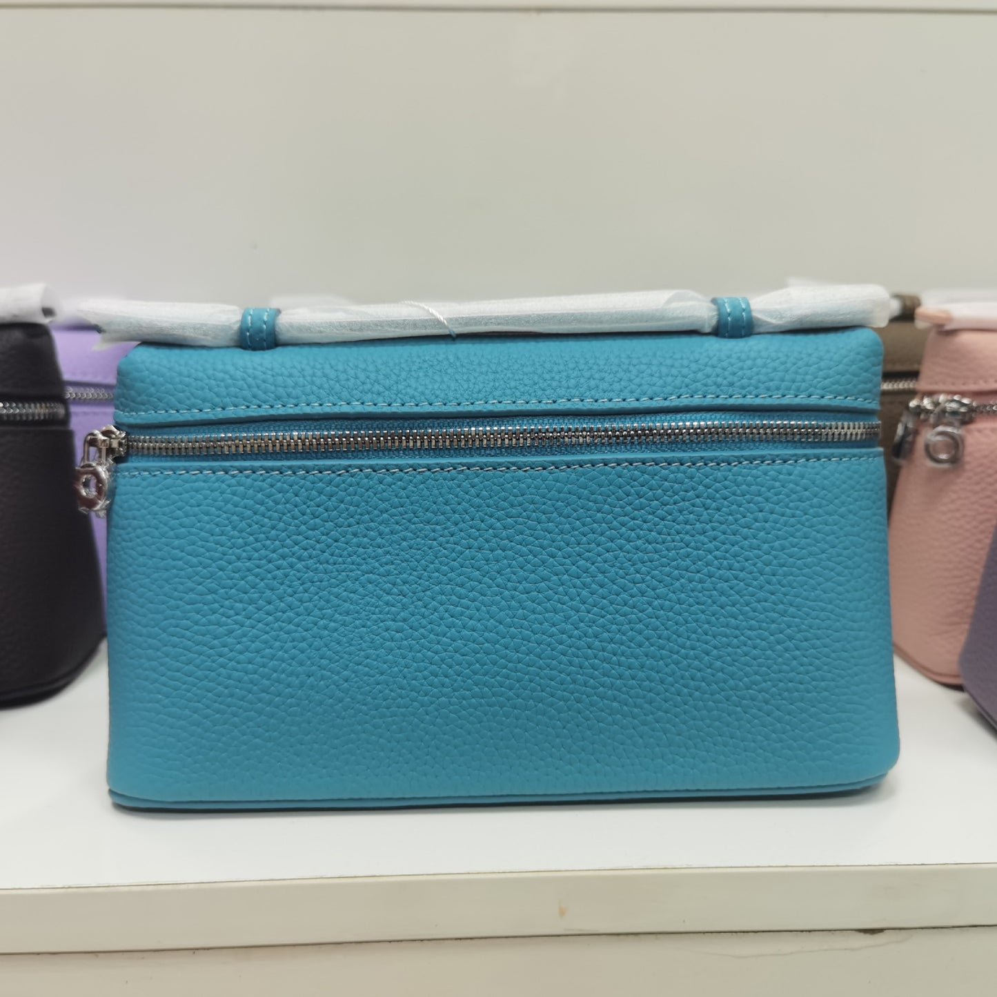 Women's Leather Lunch Box First Layer Cowhide Hand Shoulder Bags