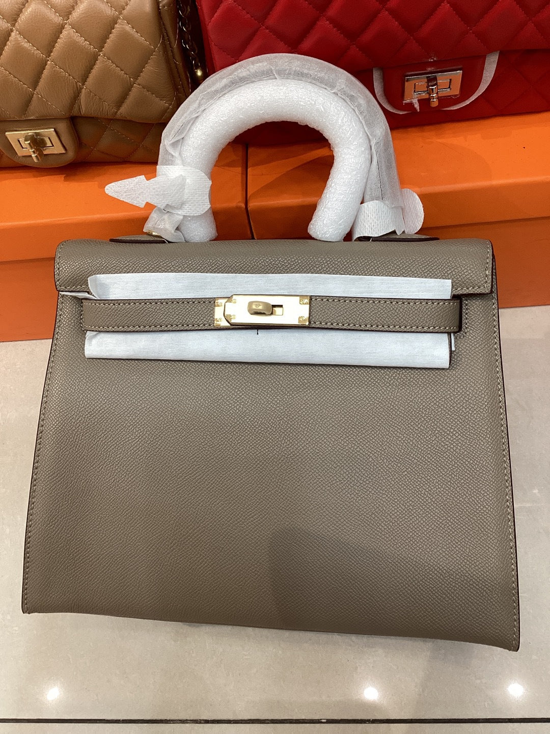 Women's Classic Genuine Leather High-grade Kelly Second Handbags