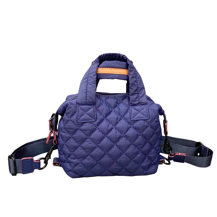 Diamond Korean Style Space Cotton Textured Nylon Cloth Fashion Crossbody Bags
