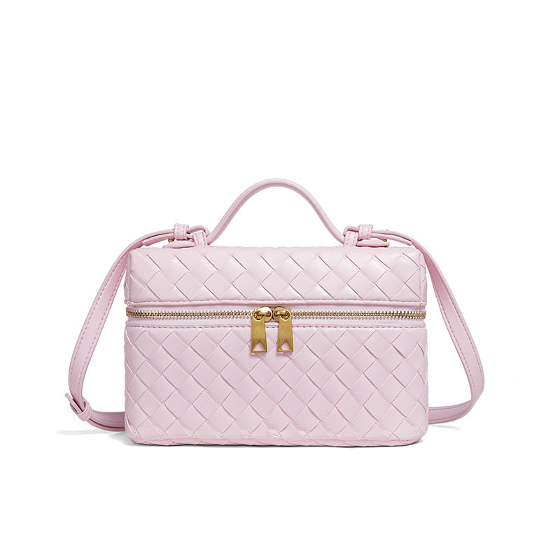 Fashion Popular Lunch Box Hand-woven Zipper Shoulder Bags
