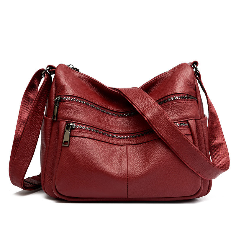 First Layer Cowhide Large Capacity Versatile Crossbody Bags