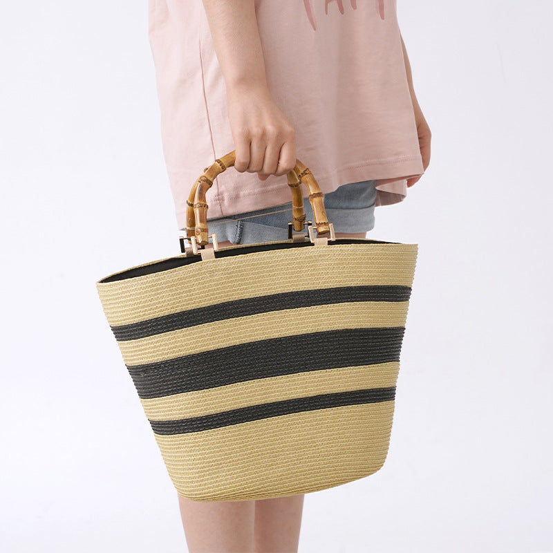 Straw Bamboo Grass Woven Large Capacity Handbags
