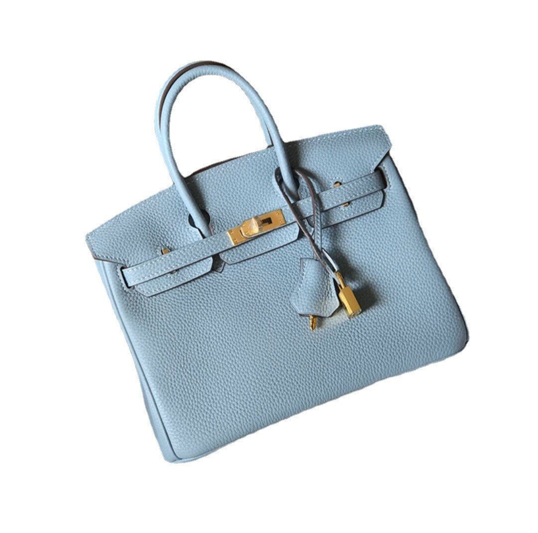 Women's First Layer Cowhide Genuine Leather Kelly Shoulder Bags
