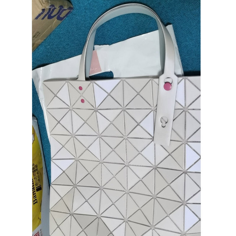 Women's March Grid Color Nail Frosted Matte Surface Shoulder Bags