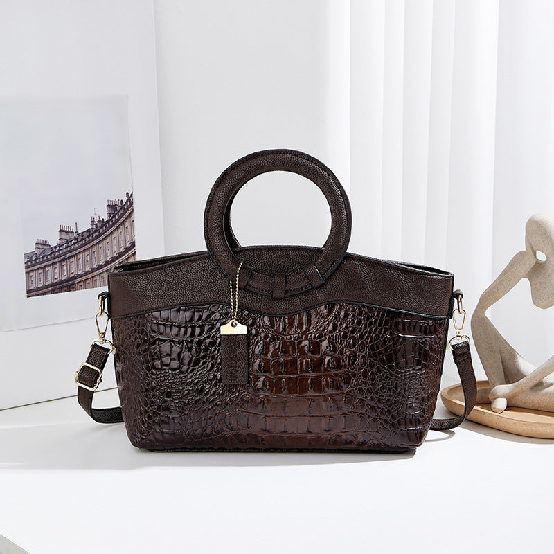 Women's Unique Stylish Personalized Crocodile Pattern Crossbody Bags