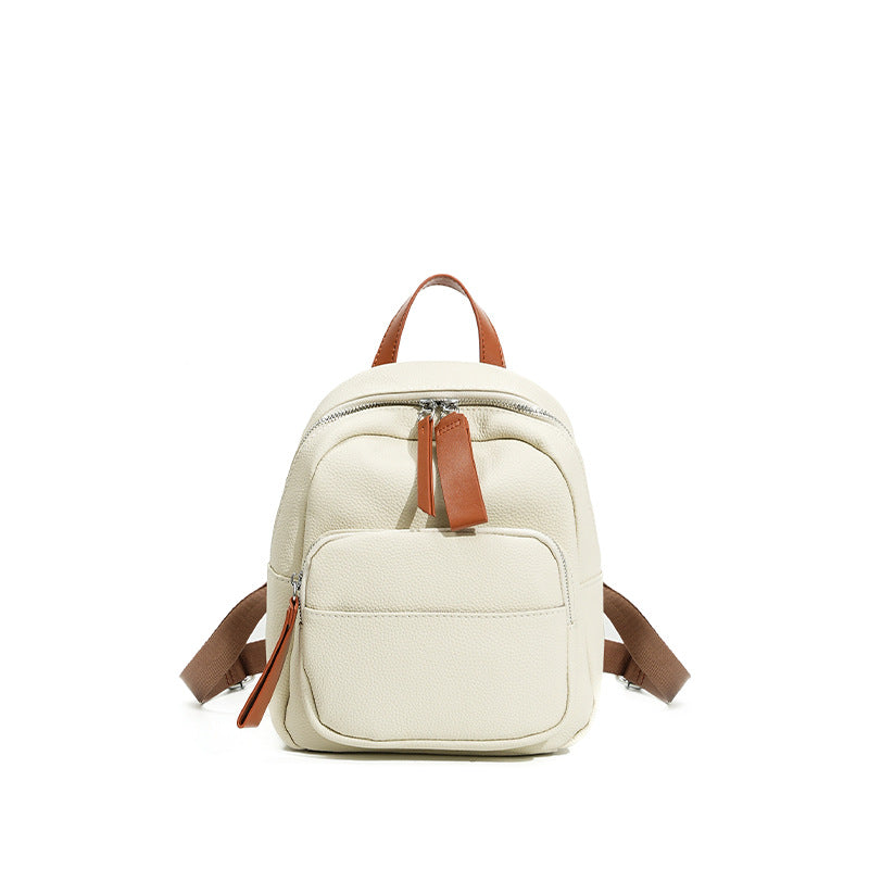 Women's College Portable Computer Lightweight High-grade Leather Backpacks