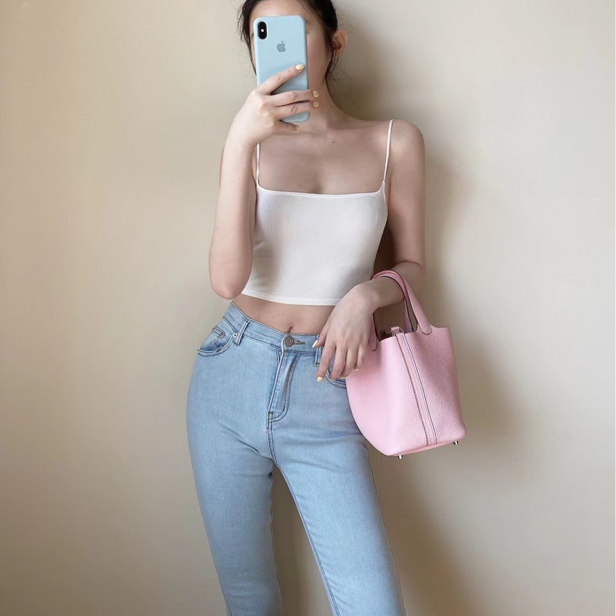 Women's Top Layer Leather Vegetable Basket Elephant Handbags