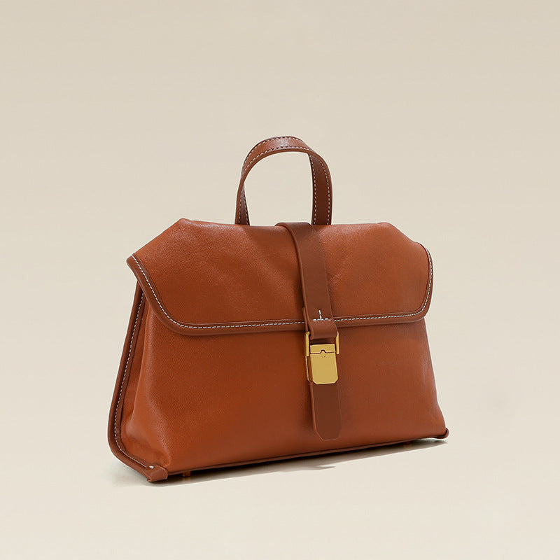 Women's Genuine Leather Vegetable Tanned Large Capacity Shoulder Bags
