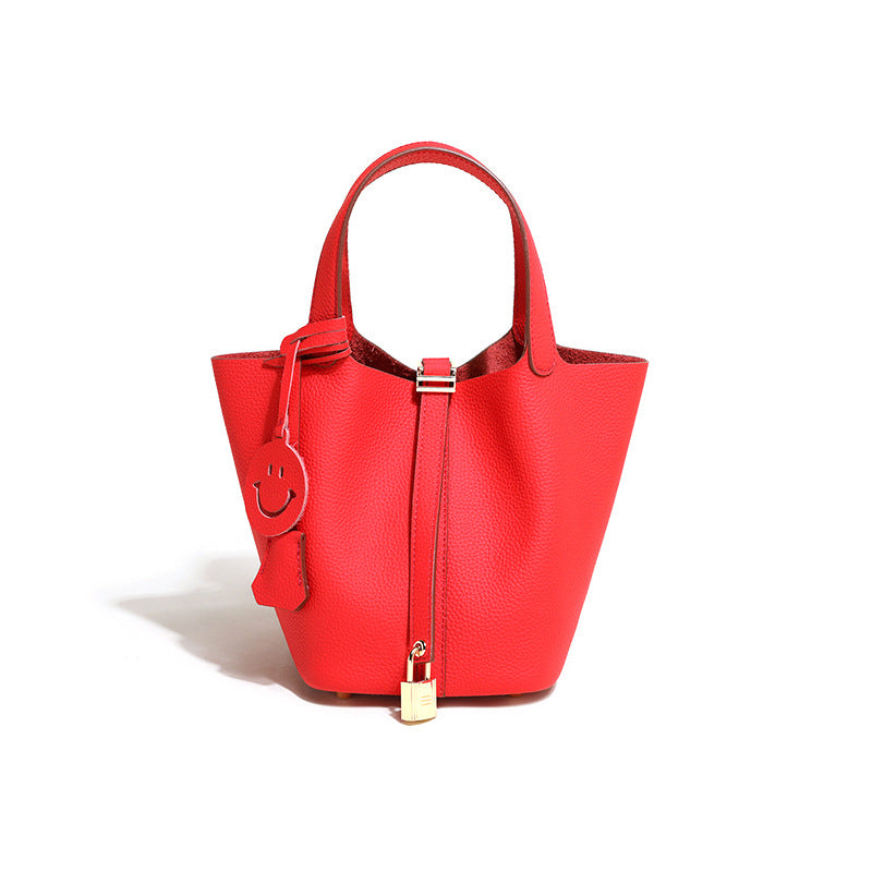 Women's Vegetable Basket Genuine Leather Niche Advanced Mother Handbags