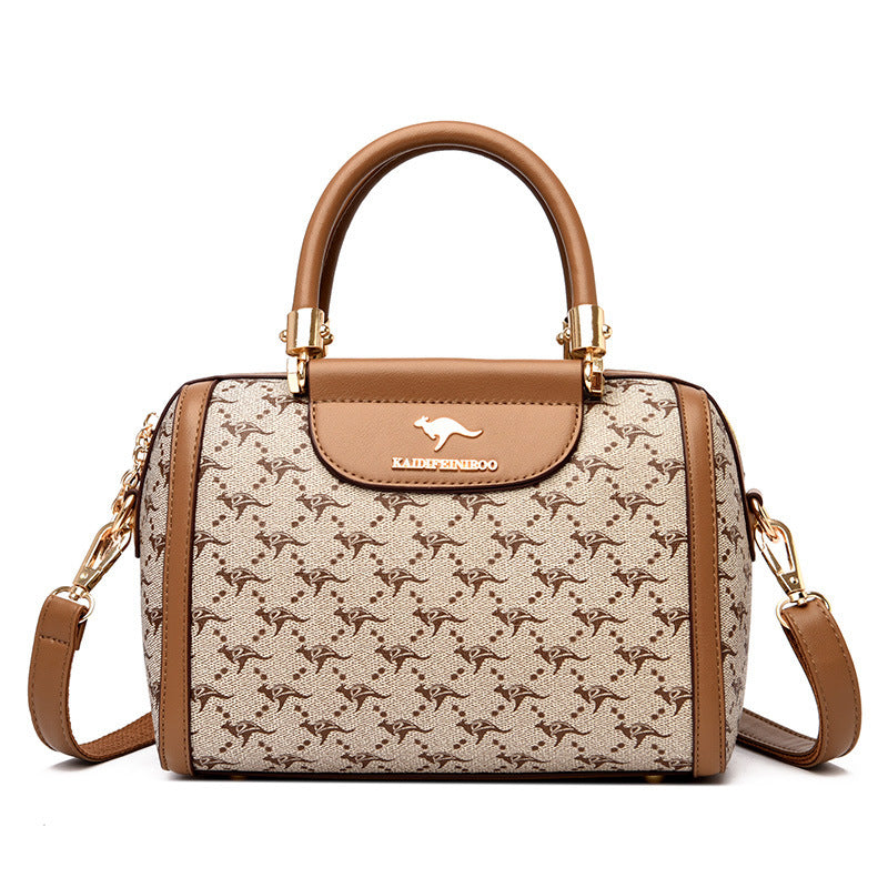 Women's Charming Fashion Printed Female Boston Handbags