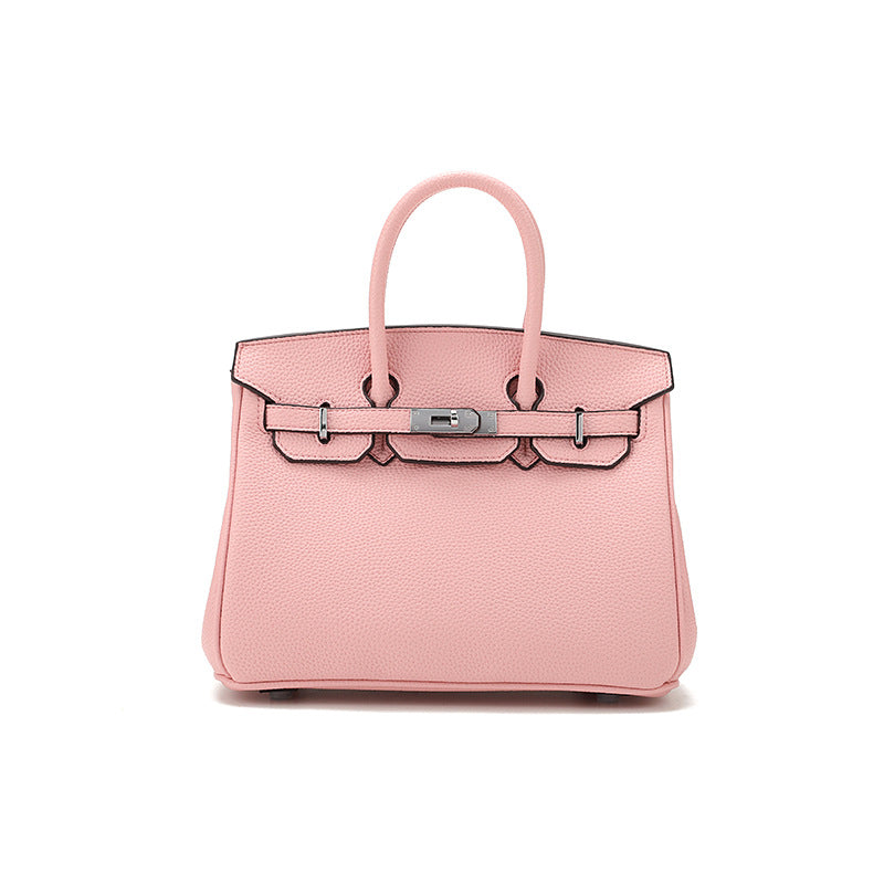 Women's Capacity Lychee Pattern Kelly Fashion Trendy Handbags
