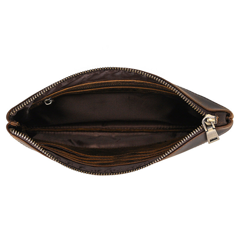 Men's Leather Clutch Retro First Layer Cowhide Men's Handbags