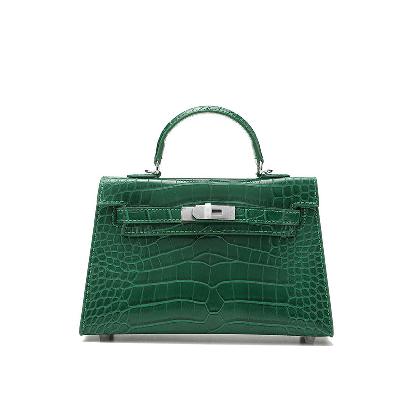 Women's Crocodile Pattern High-grade Fashion Stone Handbags