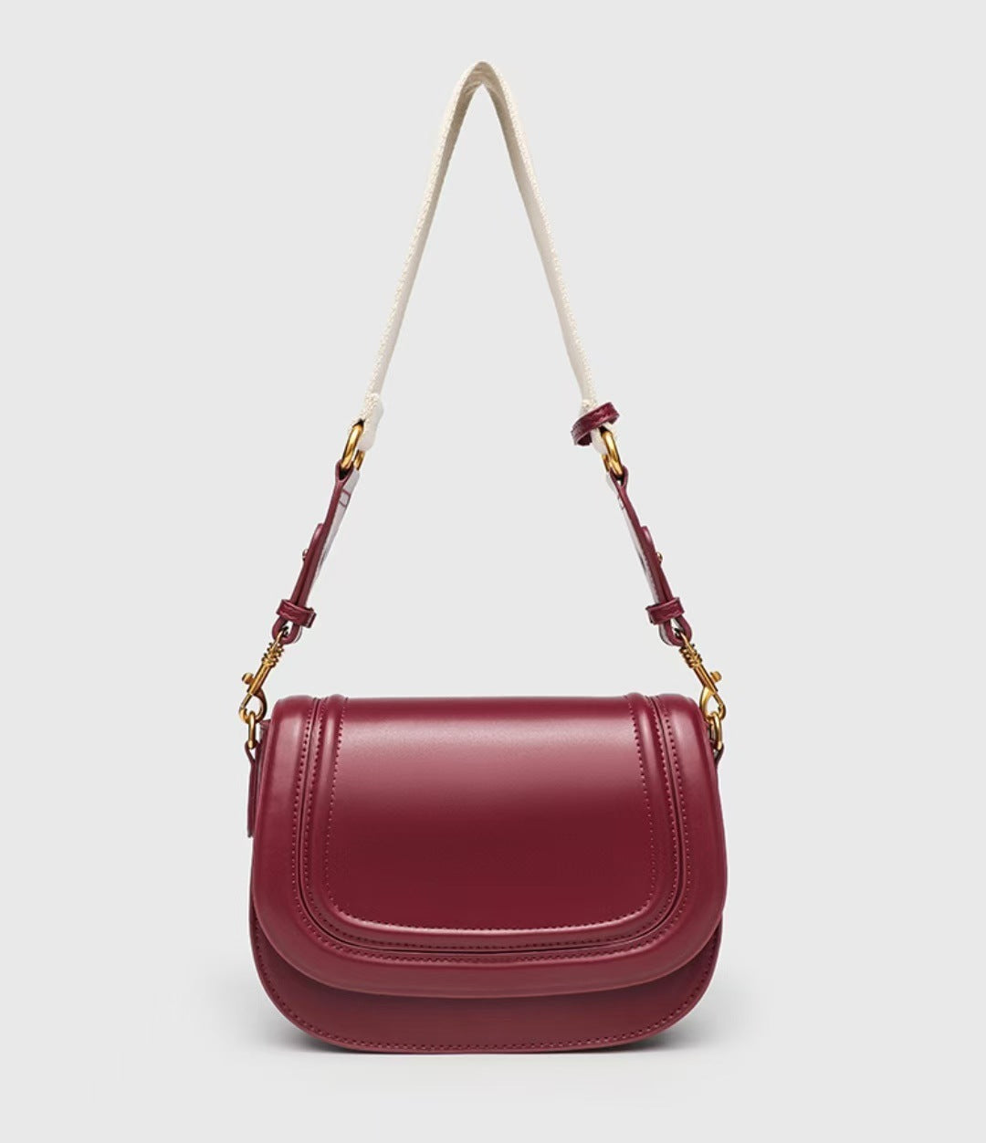 Women's Home Saddle Fashion Broadband Contrast Color Crossbody Bags