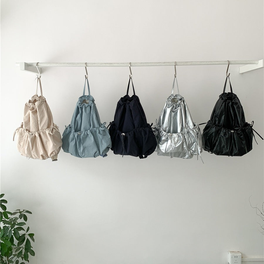 Large Capacity Pleated Commuter College Simple Backpacks