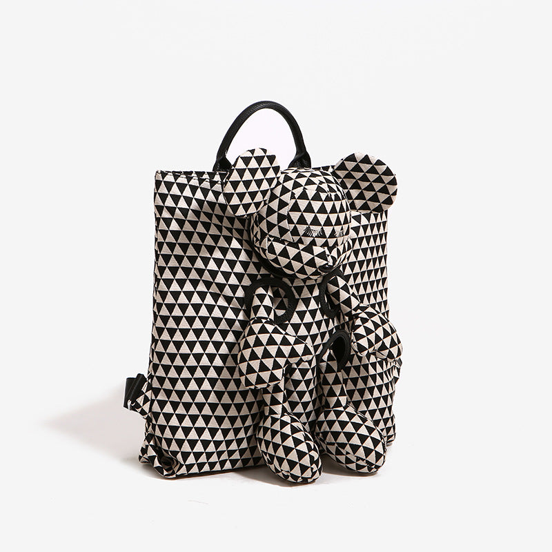 Women's Cute Fabric With Cowhide Western Style Backpacks