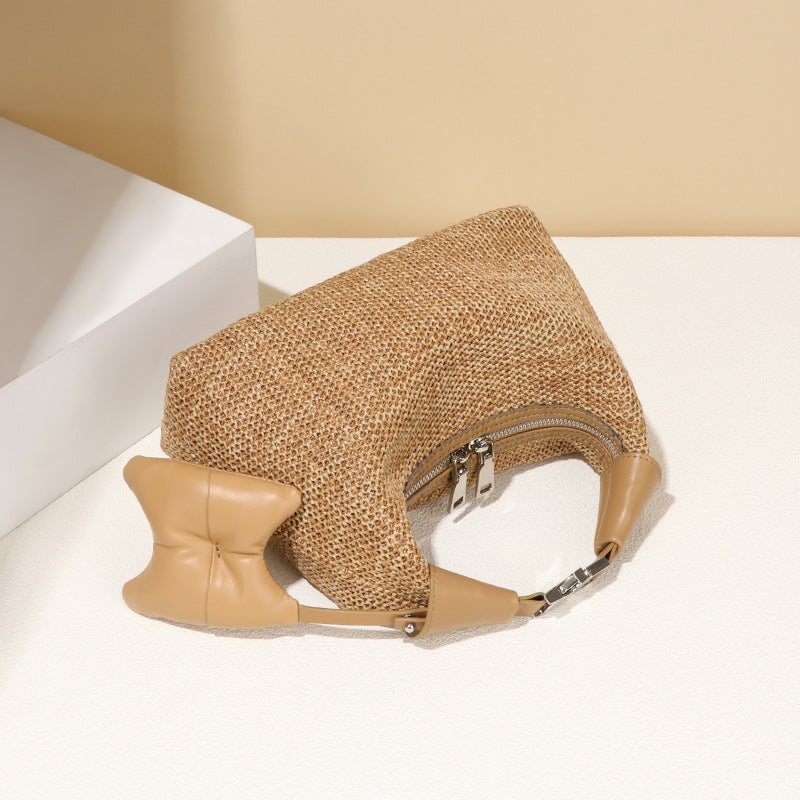 Women's Straw Woven Dumpling Beach Holiday Western Style Handbags