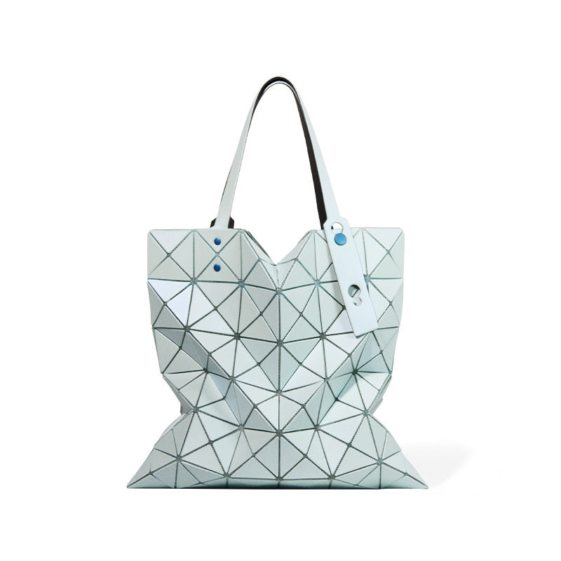 Women's Frosted Geometric Diamond Quilted Large Capacity Handbags