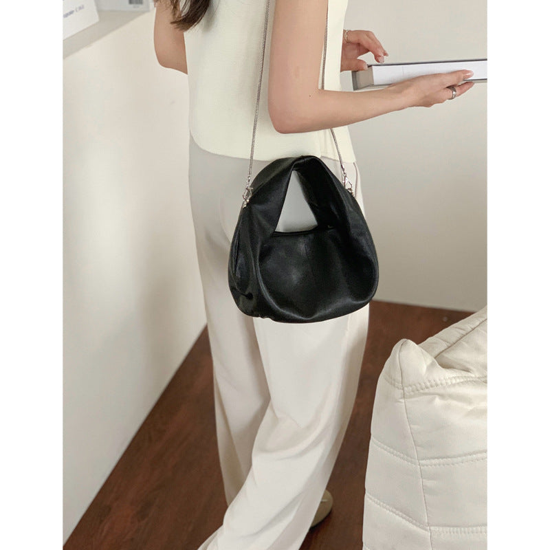Women's Cloud Chain Genuine Leather Sier High Handbags