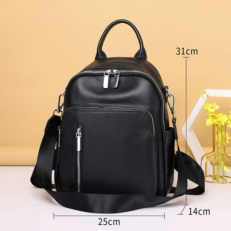 Women's Genuine Leather Large Capacity Business Trip Backpacks
