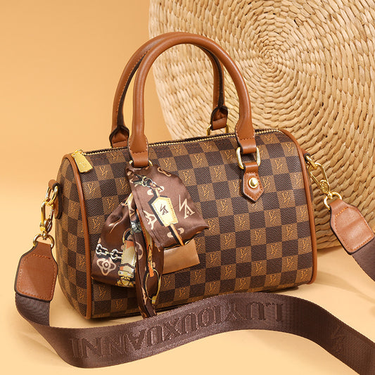 Women's Winter Fashion Boston Pillow Printed For Crossbody Bags