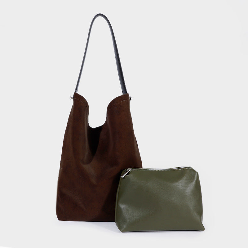 Women's Frosted Suede Niche High-grade Single Simple Shoulder Bags